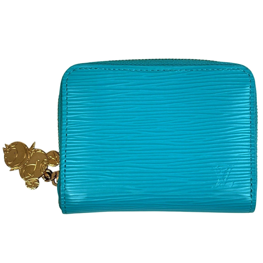 Louis Vuitton Zippy Wallet LV TM Takashi Murakami Epi Leather Cabila Blue
